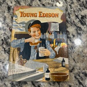 Vintage 'Young Edison' Illustrated Hardcover Book 1940’s